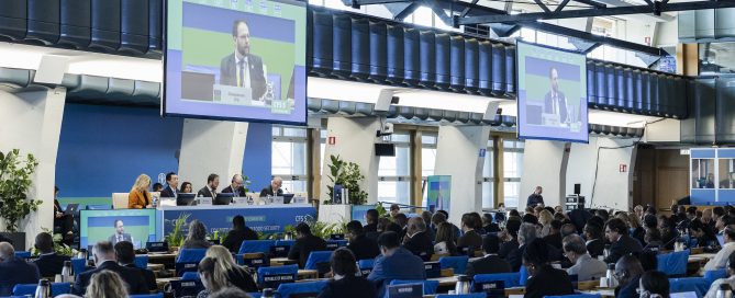 10 October 2022, Rome, Italy - Opening Session: Committee of World Food Security (CFS), 50th Session. FAO headquarters (Plenary Hall). Photo credit: ©FAO/Giuseppe Carotenuto. Editorial use only. Copyright ©FAO.