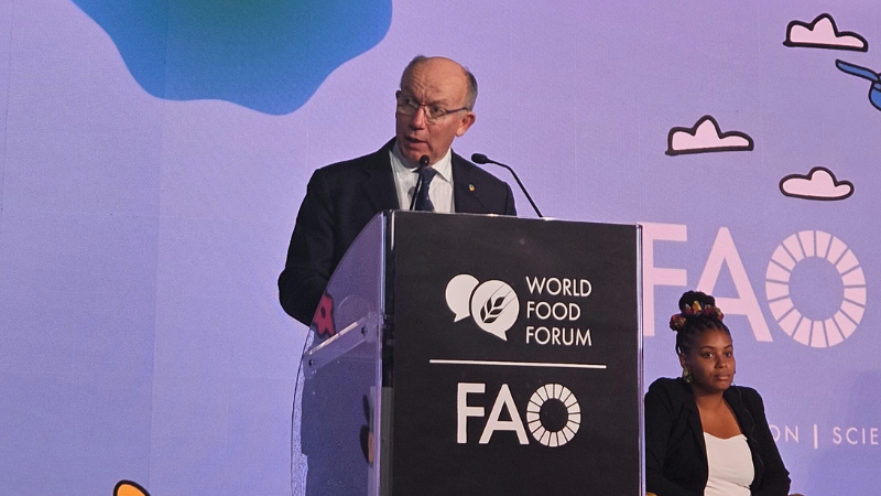 WFO President Arnold Puech d'Alissac at the Global Family Farming Forum High-Level Opening